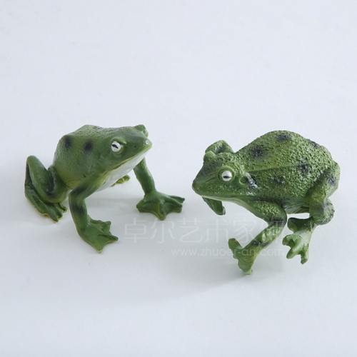 Set/2 Frog Sculpture/Statue for Desktop Decoration