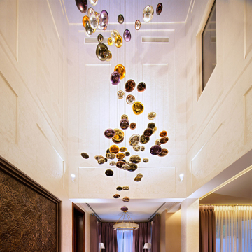 Superstore modern project customized glass drops chandelier