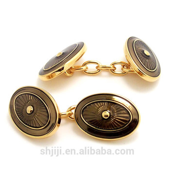 Gold Color Both Ends Chain Cufflinks