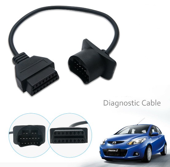 17 PIN do 16 PIN OBD2 Złącze adaptera kabla diagnostycznego dla Mazdy Ford Ranger