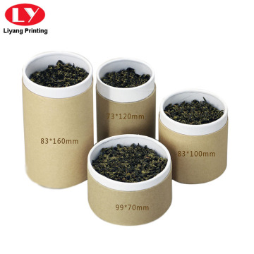 Round Kraft Paper Tea Gift Box Cylindrical