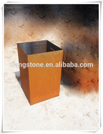 Modern garden decor corten steel flower pot