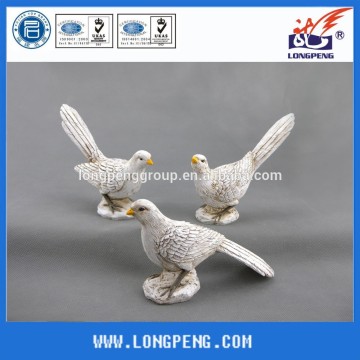 Decoration Garden White Polyresin Bird