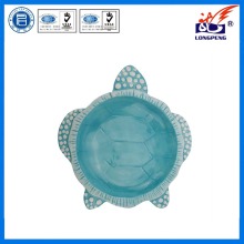 Ceramic Ocean Series 3D Hand-Painted Turtle Shaped Dinner Plate,Ceramic Turtle Shape Serving Plate