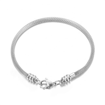 Yiwu Aceon Stainless Steel Soft Round Mesh Chain for DIY Slider Charm Bracelet