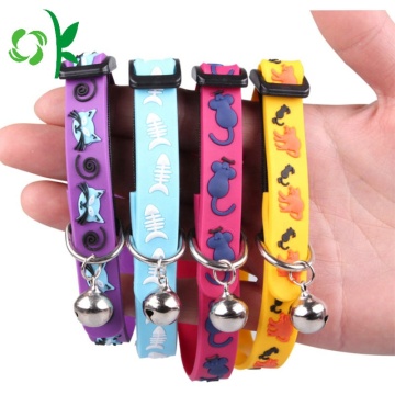 Cartoon Impresso Silicone Pet Collar