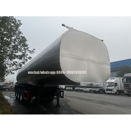 Óleo comestível/ leite/ laticínios Transporte líquido de grau alimentar 3 eixos semi -trailer