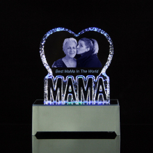 Personalized Crystal Photo Frame for Mother's Day Gifts