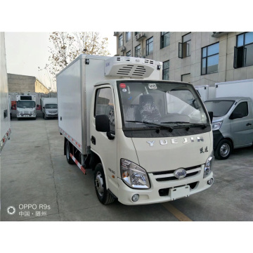 Single-row cab YUEJIN 95Hp small 4x2 refrigerated truck