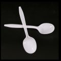 White PP Disposable Plastic Spoon Fork Dessert Spoon