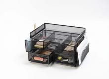 Metal Mesh Office File Rack with Drawer