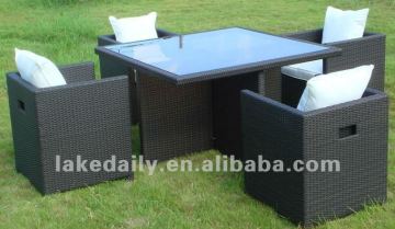 outdoor rattan dining set