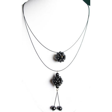 Hematite sphere necklace