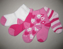 Socks Girls Fancy Socks Girls Pink and White Socks