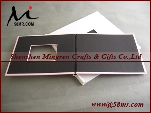 Leather Fabric Cloth Document File Book Folder Clip Holder Cover