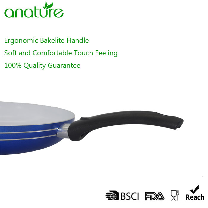 Blue Pressed Nonstick Induction Bottom Frypan