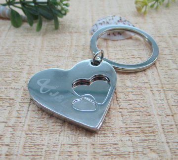 Moldbady Fasion Heart Key Chain Logo Print Keyring key chain custom