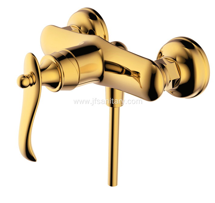 Wall-Mount Shower Faucet Mixer Handheld Shower Brass