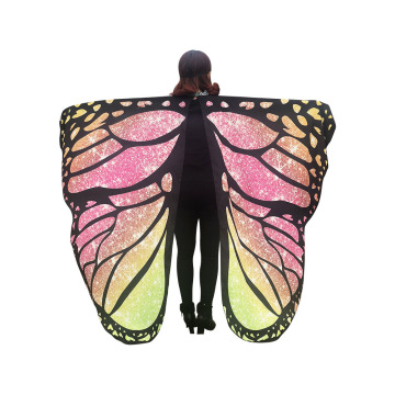 Butterfly Wings Shawl Fairy Soft Fabric for Women Ladies Party Nymph Costume Accessory