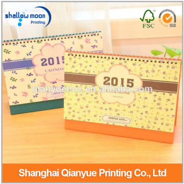 2015 custom printed cute table/desk calendar