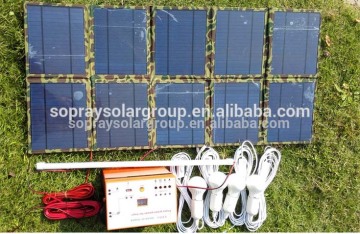 Portable DC solar Lighting system kit with led light