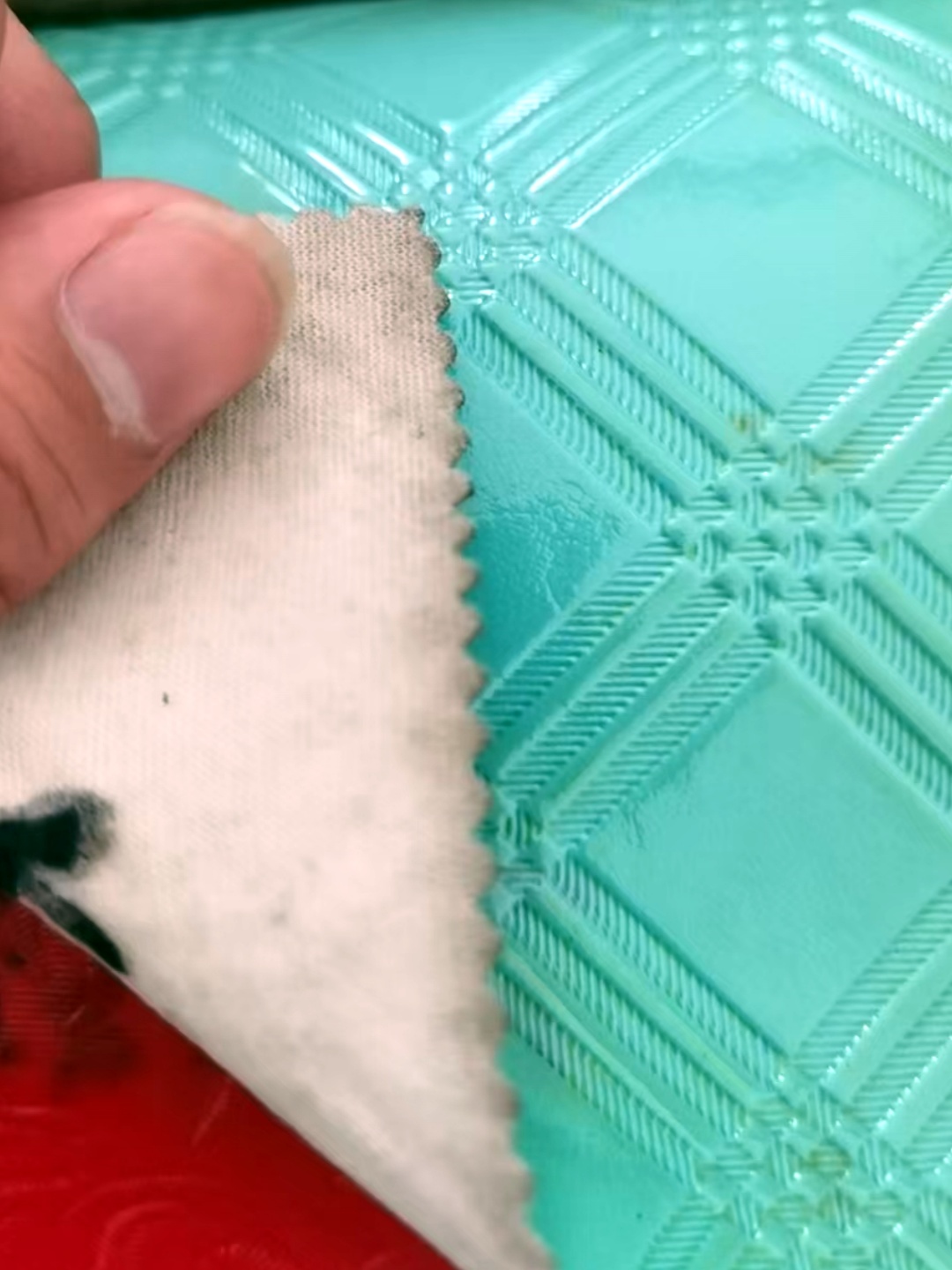 Rolo de couro de PVC ecológico com impressão em relevo