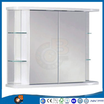 2 DOORS WITH GLASS SHELF MIRROR CABINET