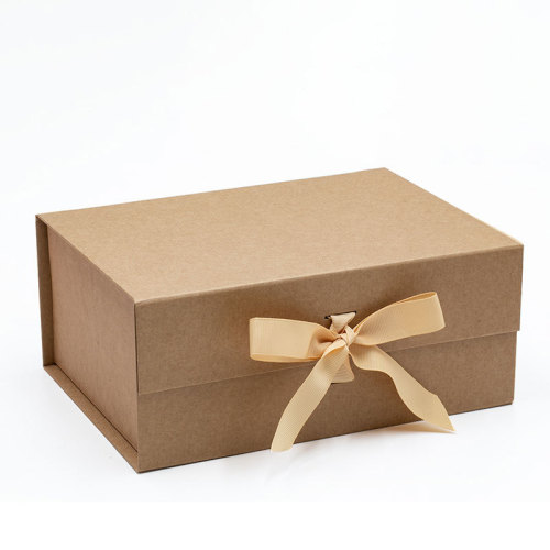 Роскошный продукт Магнит откидная крышка Картон Бумага Пользовательский логотип Лента Лоскут Упаковка для хранения Складная подарочная коробка с магнитной застежкой