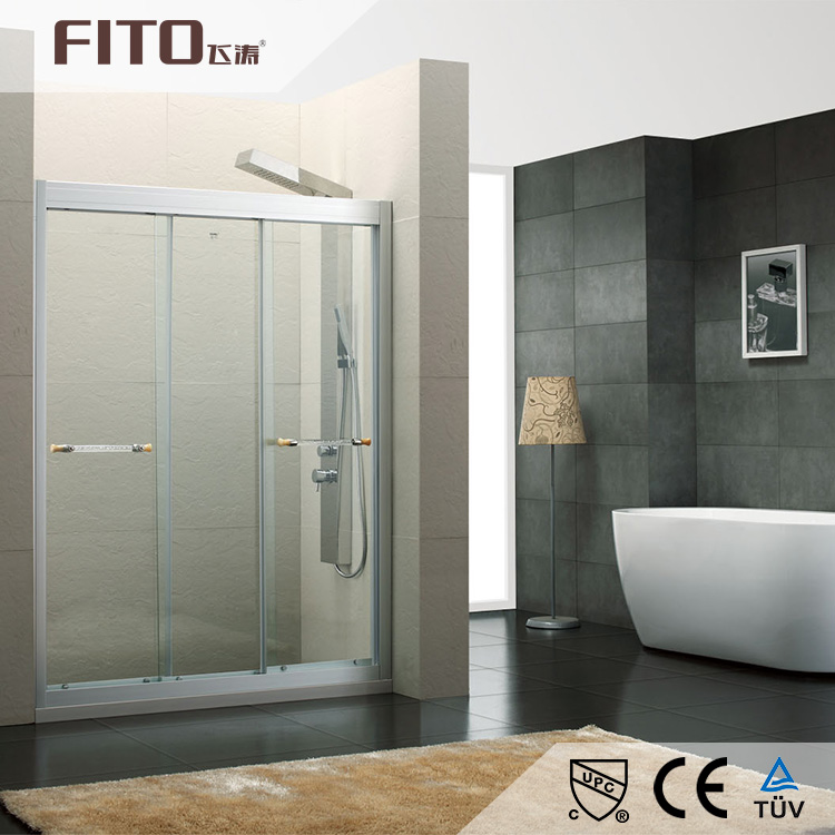 Simple Design Style Rectangle Single Door Sliding Acrylic Aluminium Alloy Glass Shower Room