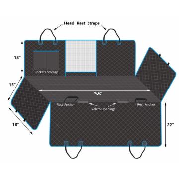 Köpekler için evcil hayvan araba hamak koltuk örtüsü