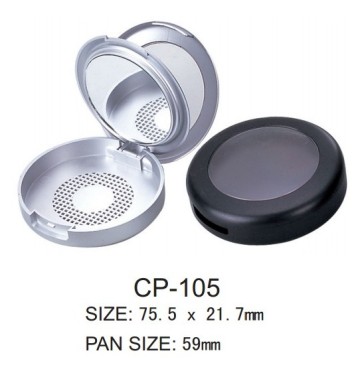 Round Plastic Compact Case with Mirror