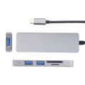 Πολλαπλή υποστήριξη USB3.0 Type-C HUB σε HDMI + SD + TF + USB3.0 * 2