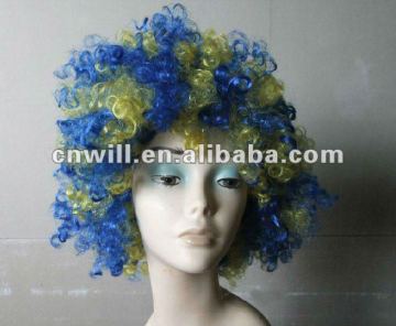 cheap mix color cool football wigs sports fan wigs