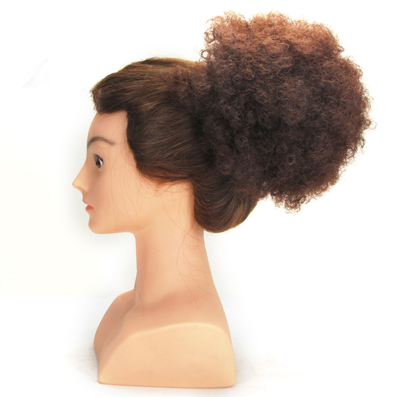 Synthetic hair Curly Chignon Bun Hairpiece Clip-In Natural Color Low Temperature Fiber