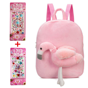 CUTE FLAMINGO PLUSH BACKPACK-0