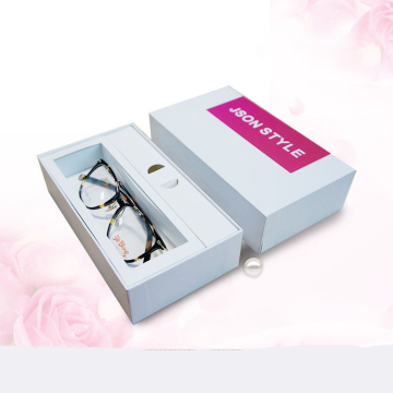 Cardboard Lid Custom White Sunglasses Gift Box