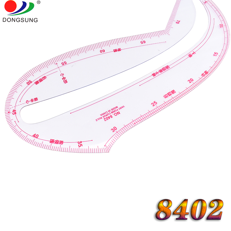 Excellent quality plastic tailor ruler for sewing machine multi-funciton curved ruler 8402