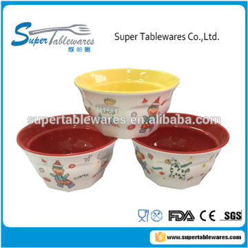 two-tone melamine ice cream bowl with printing
