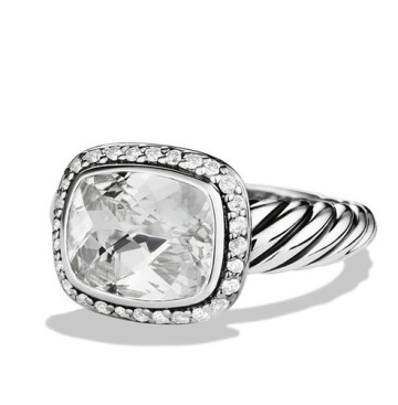 David Yurman Jewelry 8x10mm white Topaz Noblesse Ring