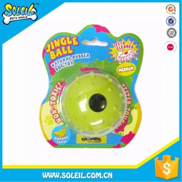 Quality Rubber Sound Toy Jingle Ball Orange Ball Dog Toy