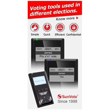 audience response system used in interactive meeting