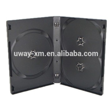 22mm black 3 discs dvd case /22mm dvd box for 3 discs