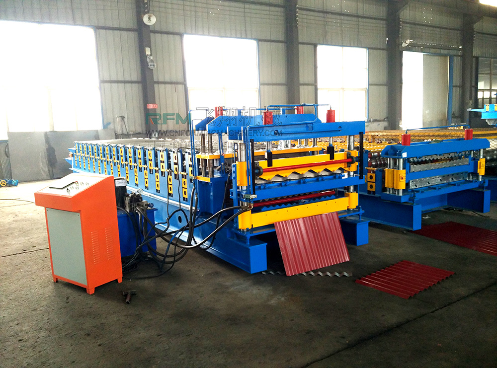 Double Layers Roofing Tile Sheet Roll Forming Machine