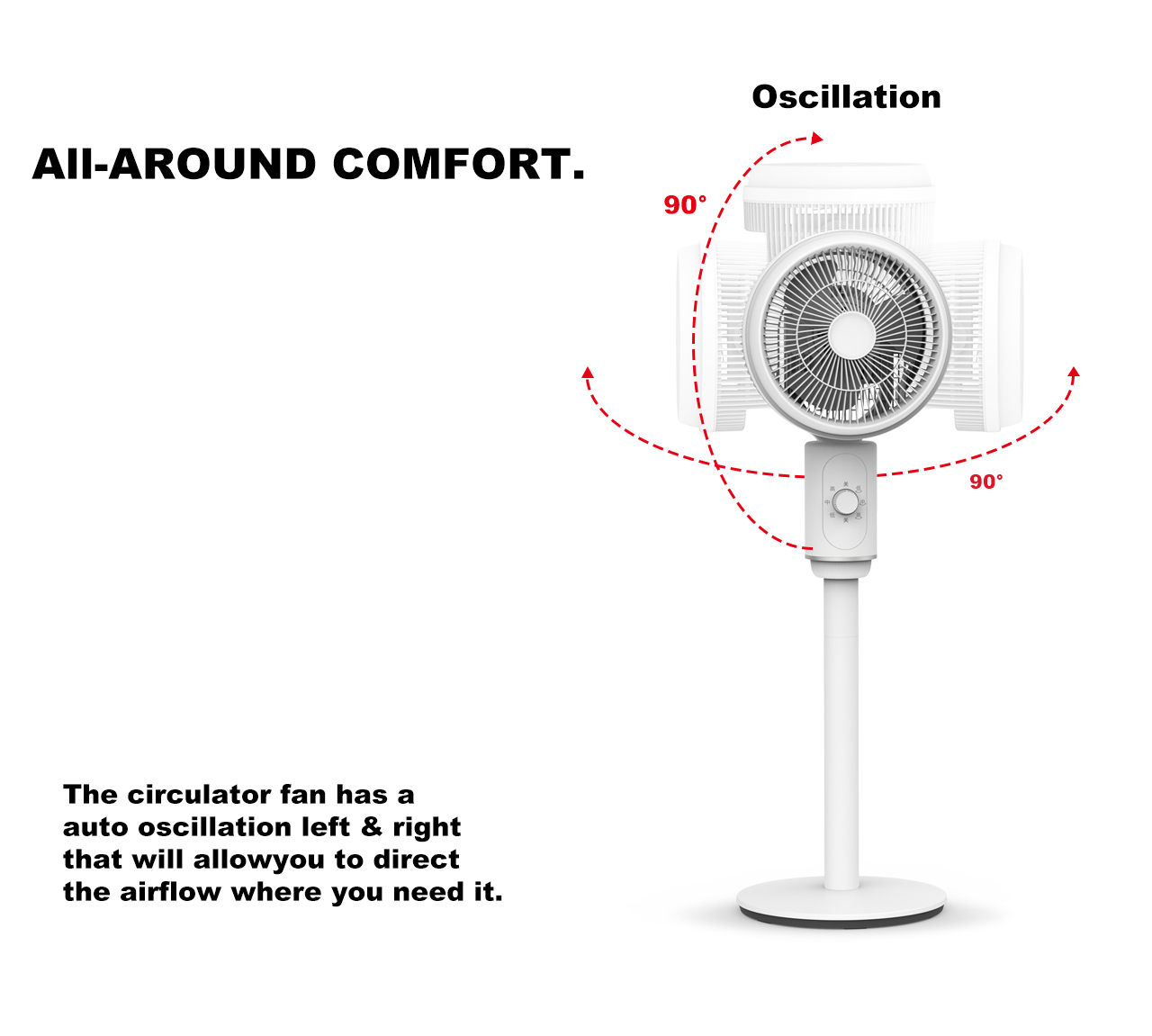 F619A circulator stand fan swing F619A circulator stand fan swing