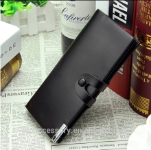 wholesale vintage bi fold slim smooth faux leather pu wallet for men