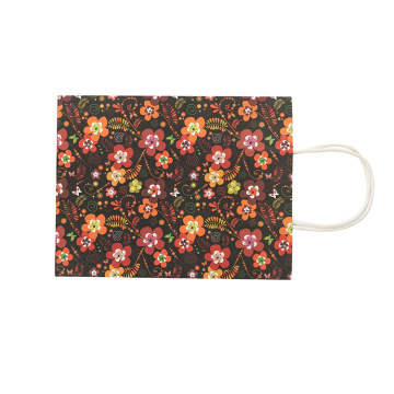 HotSale Gift Bag Sac en papier épais à fleurs écologiques