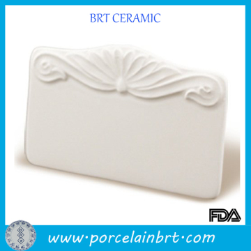 Simple White Tile Design Ceramic Card Holder
