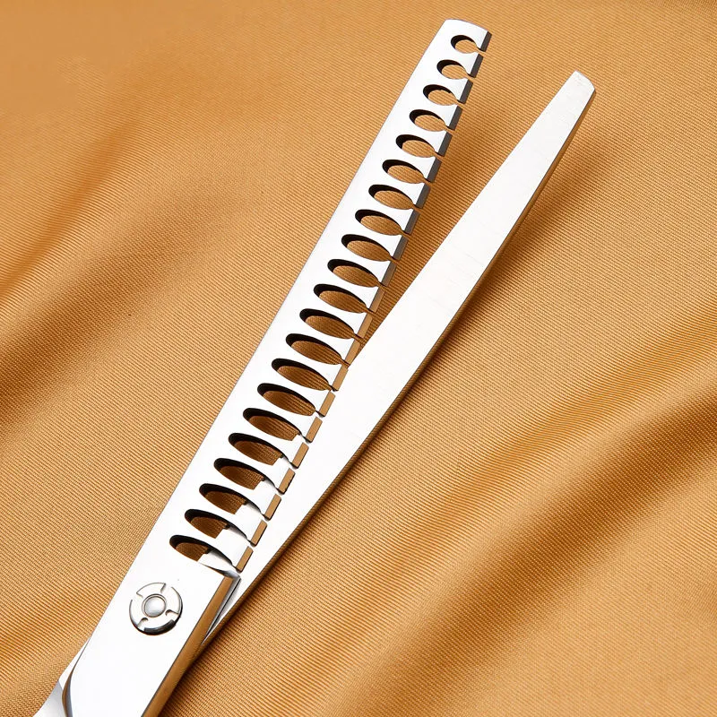 Professional Upward Curved Chunker Dog Grooming Scissors Pets Thinning Blending Shears