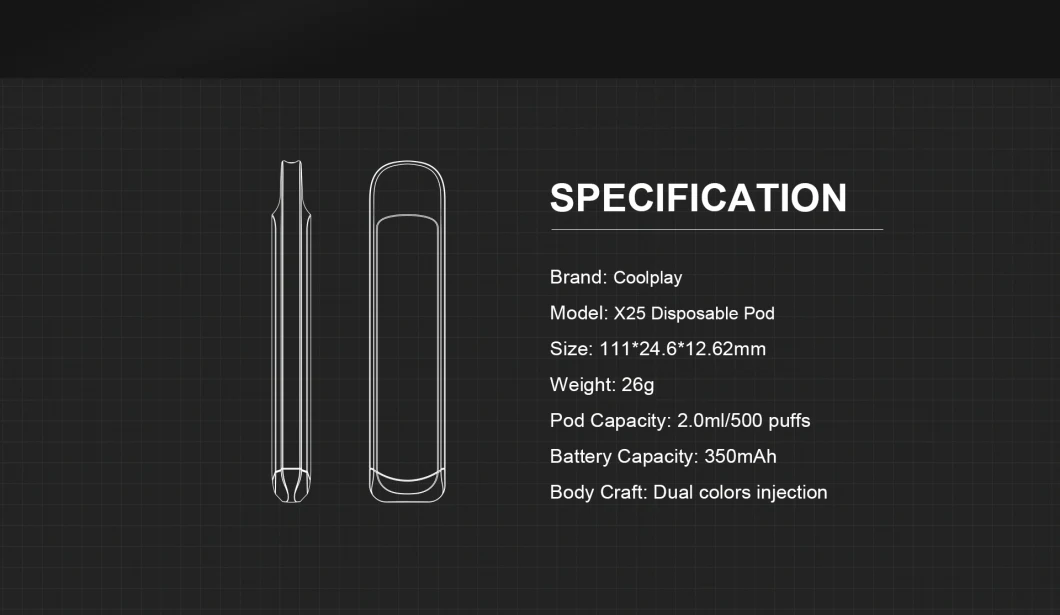 Cozy Vape Disposable Vape Pen E Cigarette Coolplay X25 500 Puff Bar Electronic Cigarette Pocket Size Disposable Vape Trendy Vape