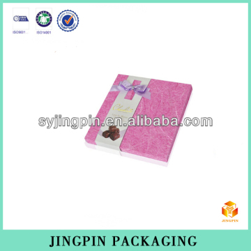factory printed paperboard lid box of chocolate with logo